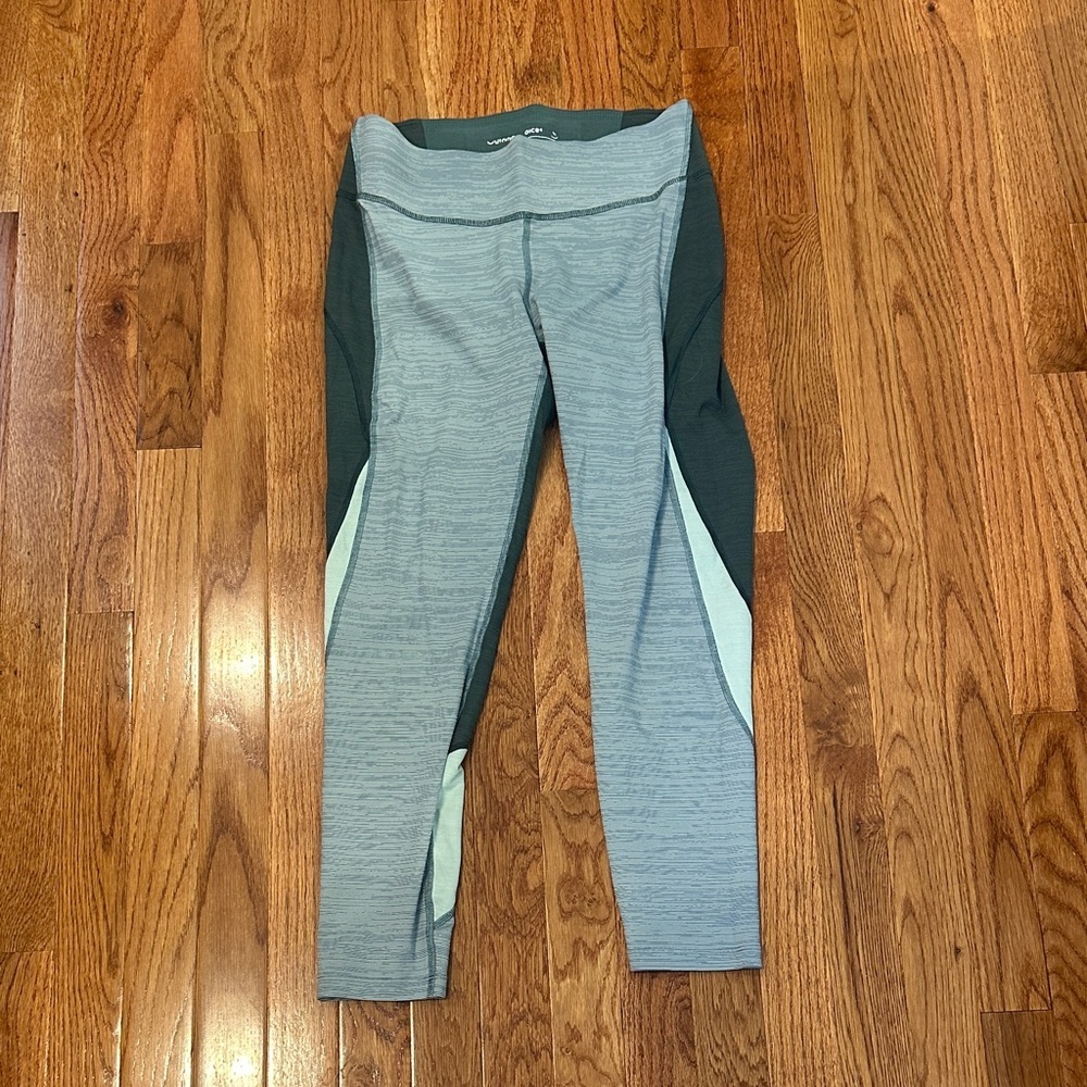 Outdoor Voices Blue and Dark Green Leggings